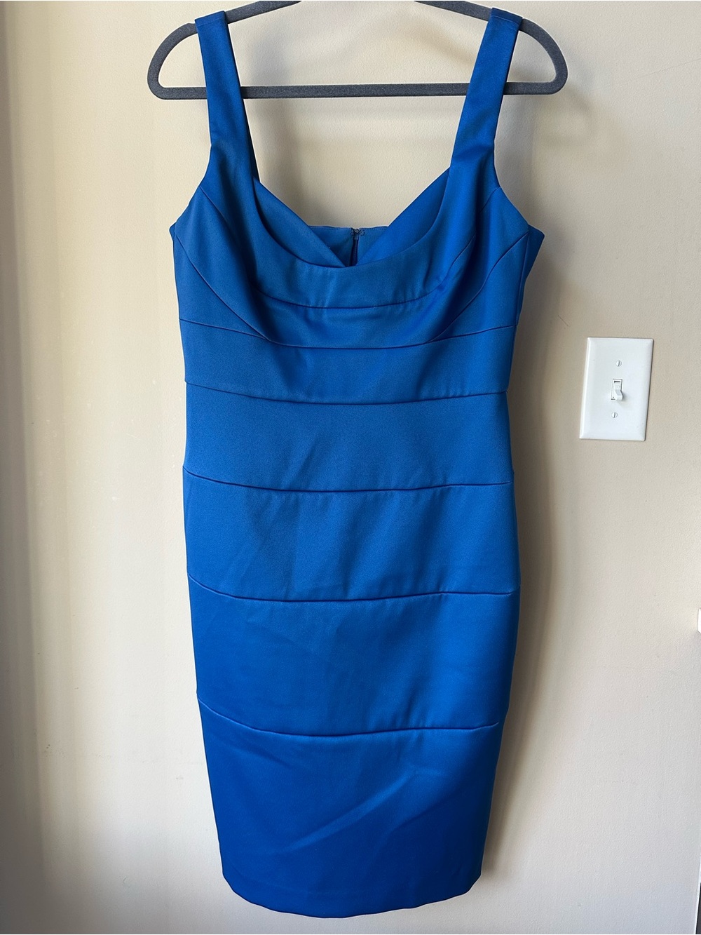 London Times Vibrant Royal Blue Midi Sheath Dress